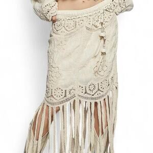 POL Crochet Embroidered Skirt